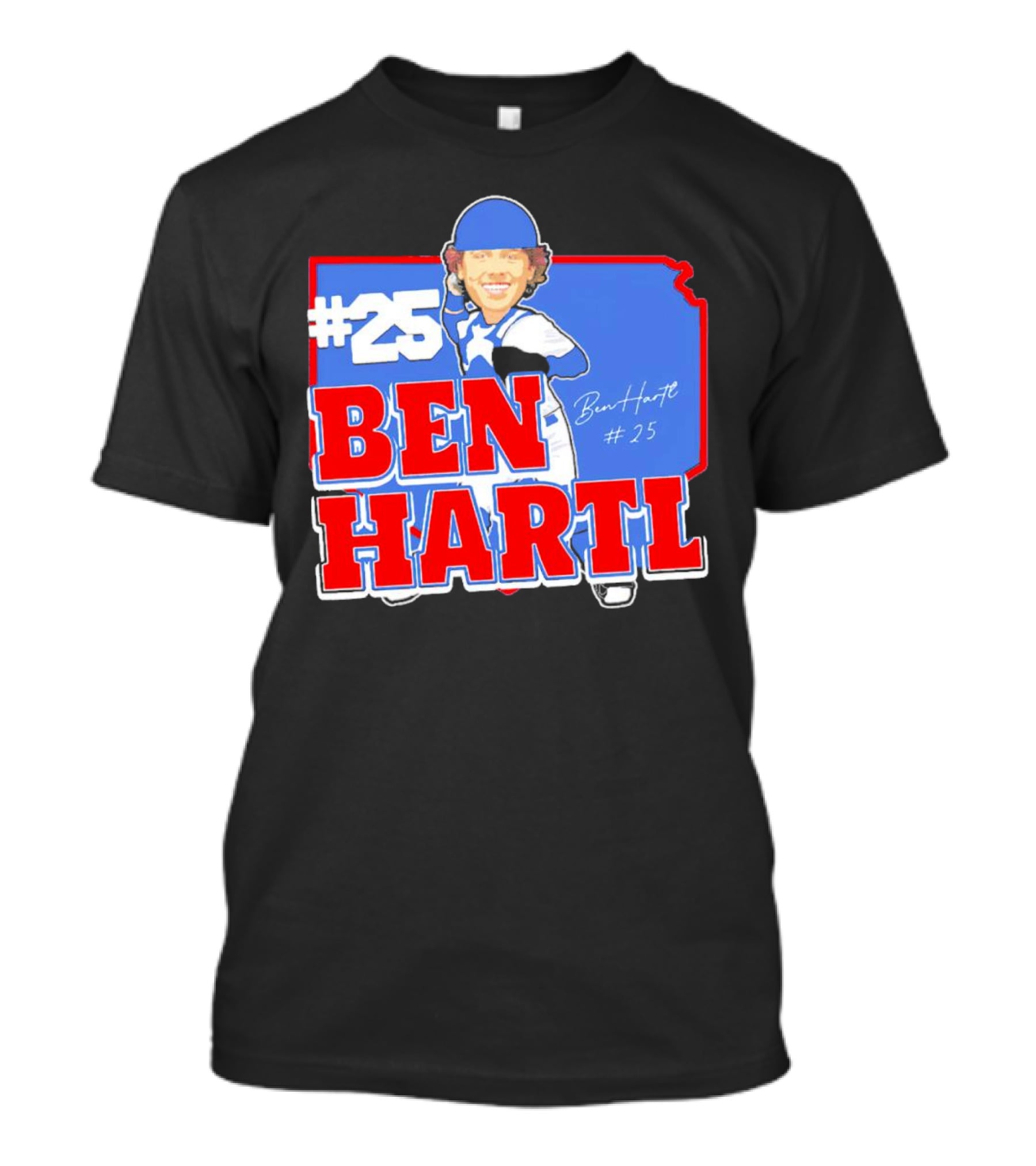 25 Ben Hartl Cartoon Signature T-Shirt