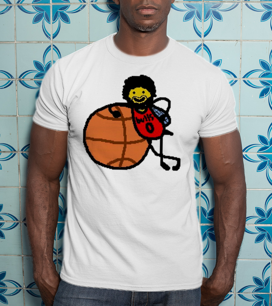 Co-Bee Chicago Bulls NBA Paint Cartoon Basketball Character T-Shirt
