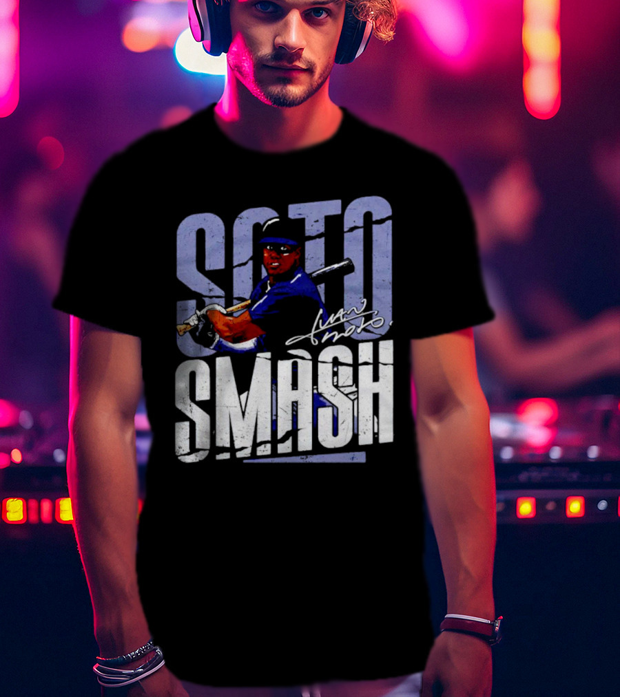 Soto Smash Juan Soto Cartoon Signature T-Shirt