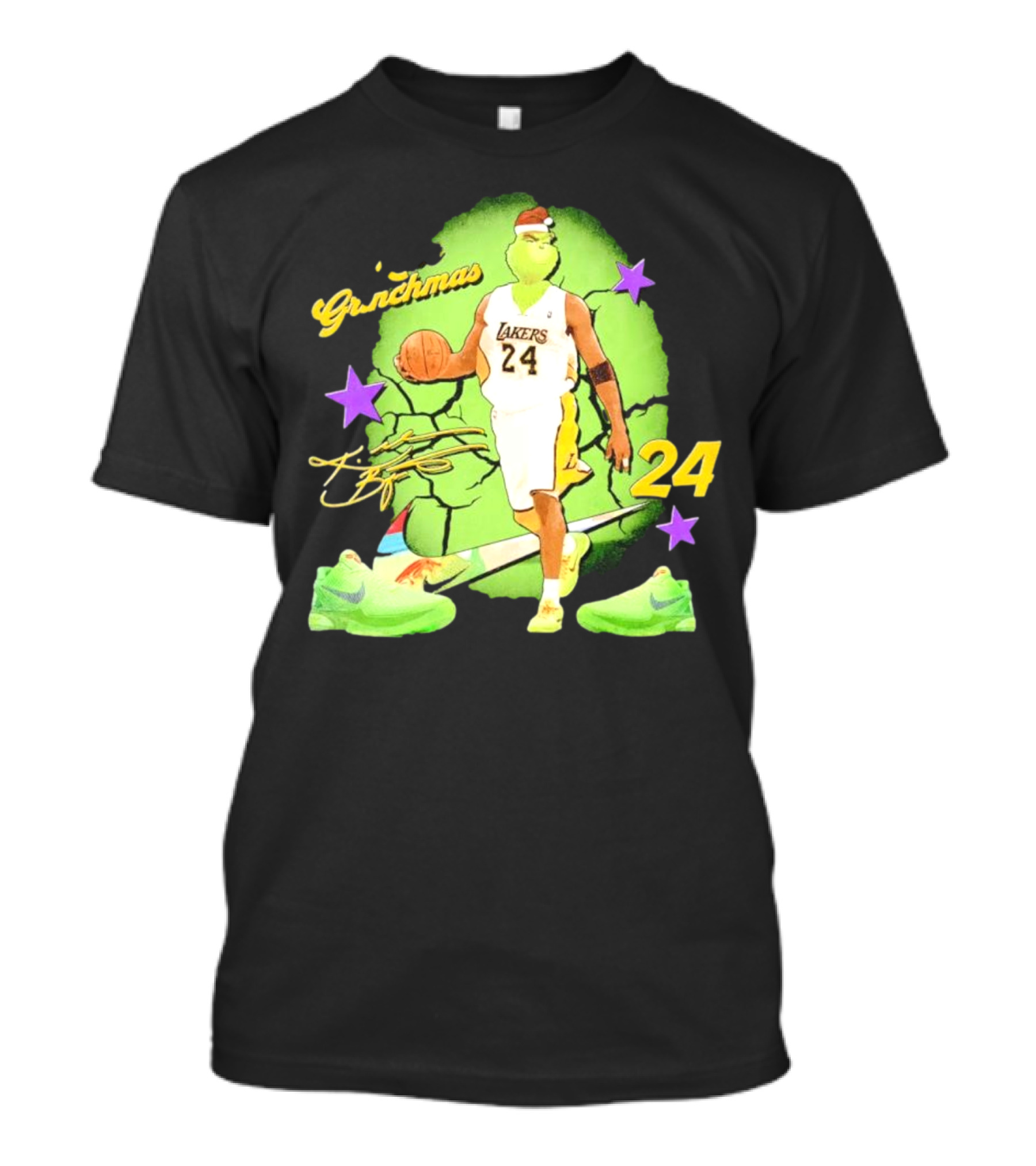 Lakers 24 Grinchmas Kobe Bryant Sneakers T-Shirt
