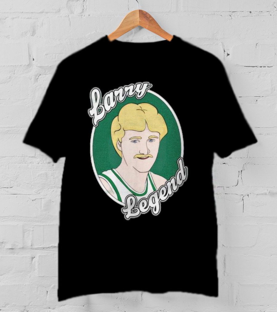 Larry Bird Legend Retro Illustration Basketball T-Shirt