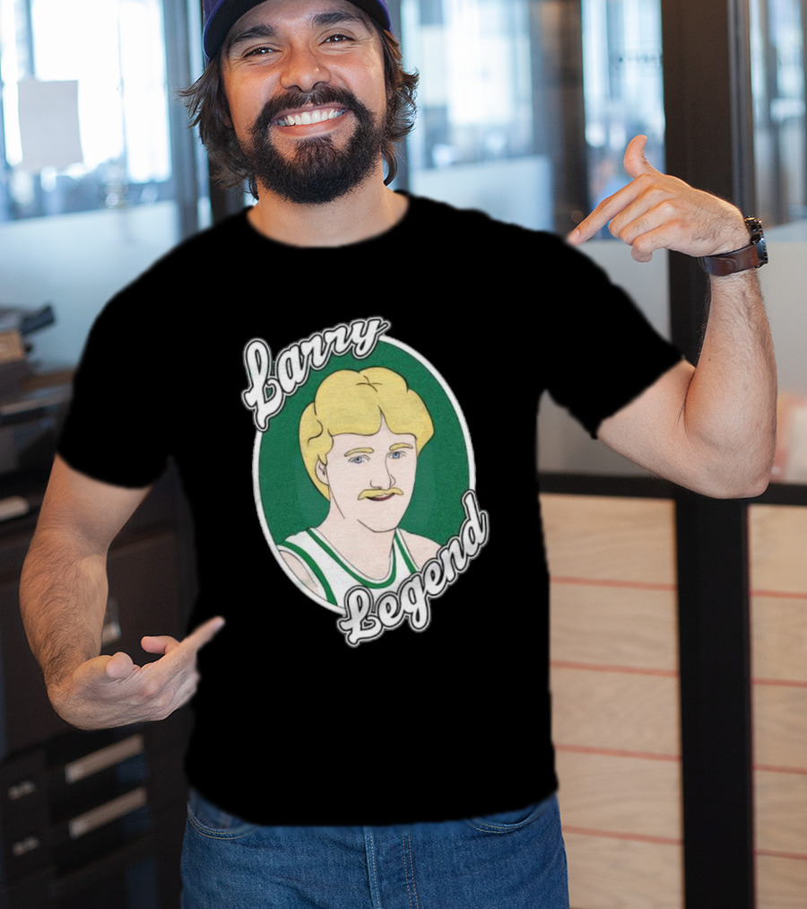 Larry Bird Legend Retro Illustration Basketball T-Shirt