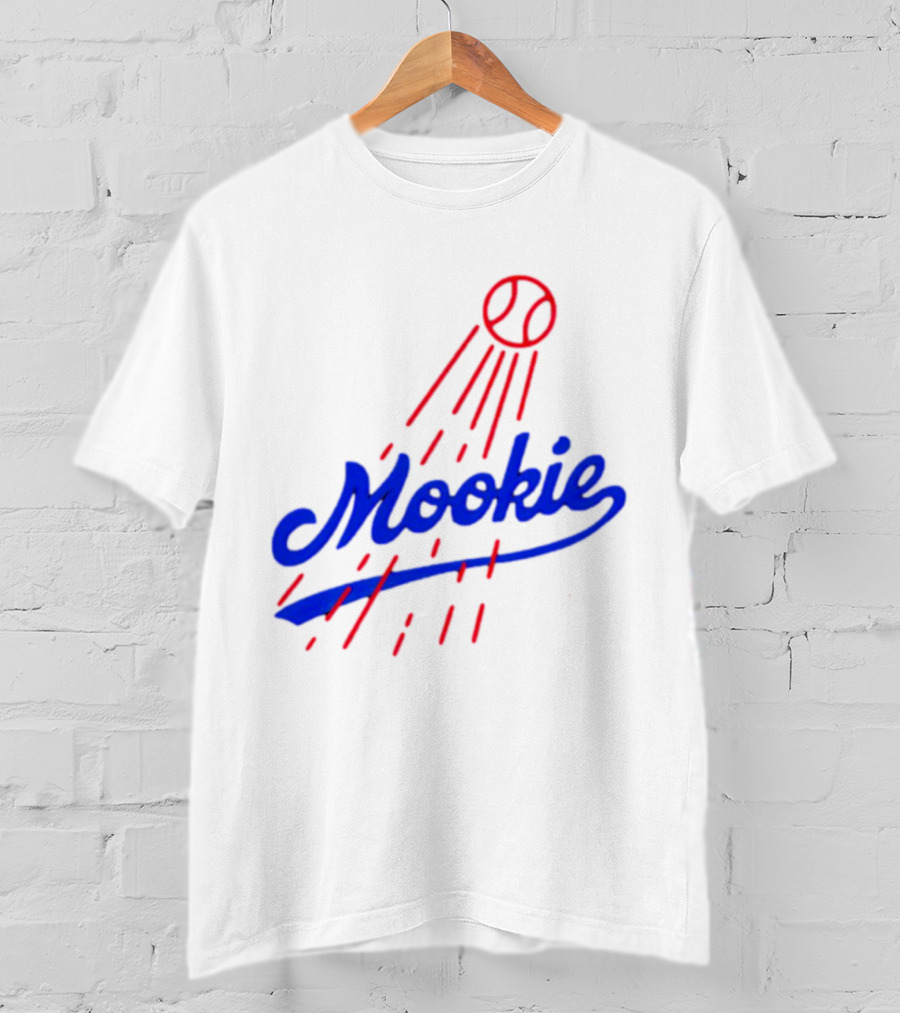 Mookie Signature Red Baseball Design Los Angeles Dodgers T-Shirt