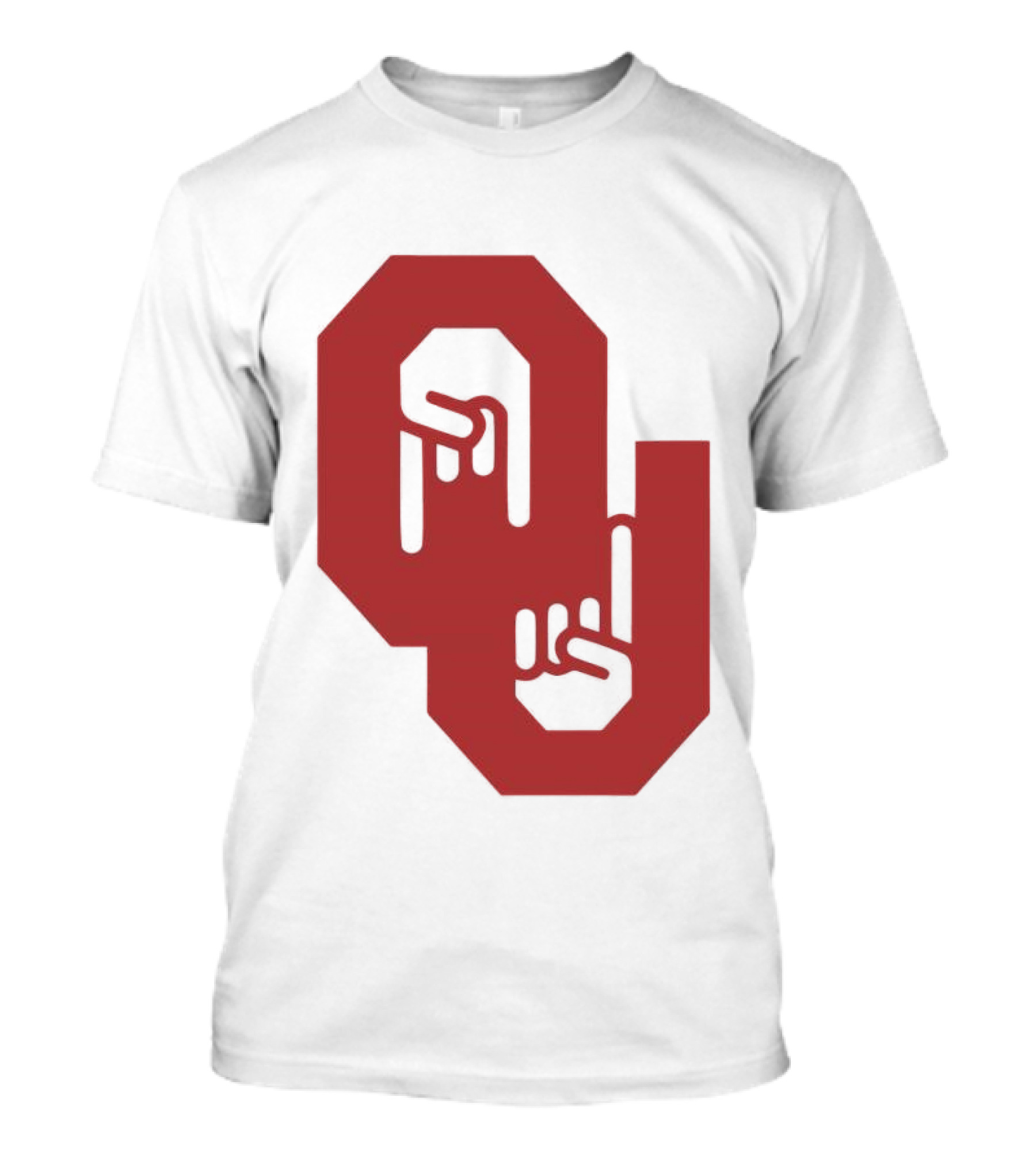 Oklahoma Sooners Logo With Horns Down Hand Gesture T-Shirt