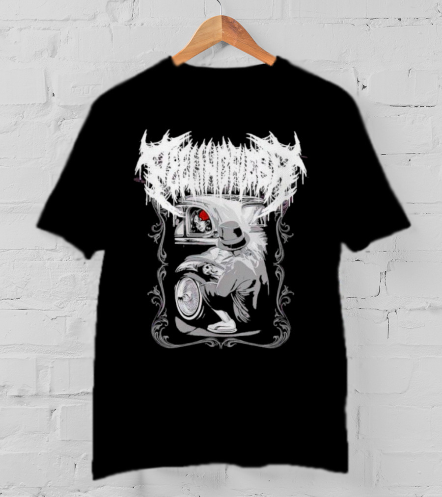 LOWRIDER PEELING FLESH SKULL CLASSIC CAR VIBRANT T-Shirt