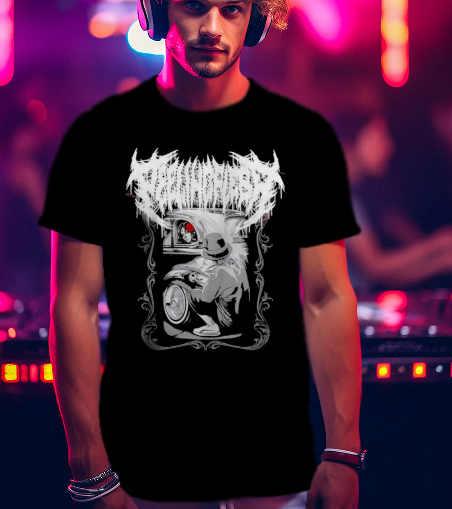 LOWRIDER PEELING FLESH SKULL CLASSIC CAR VIBRANT T-Shirt