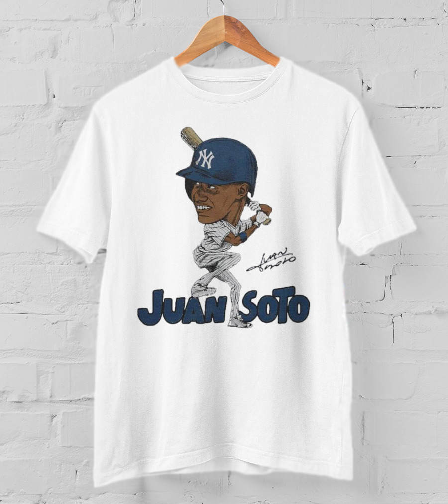 Yankees Juan Soto Baseball Caricature Signature T-Shirt