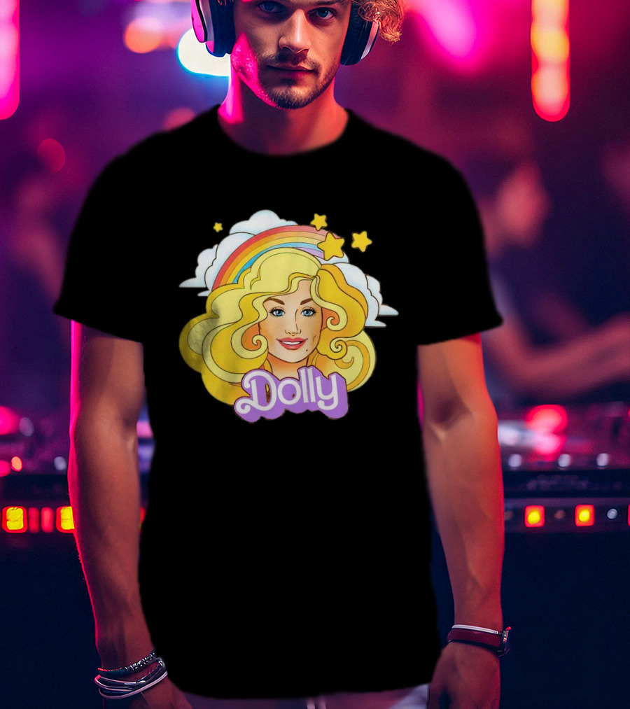Dolly Rainbow Stars Iconic Doll T-Shirt