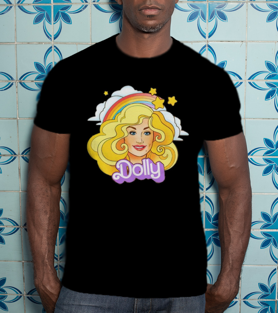 Dolly Rainbow Stars Iconic Doll T-Shirt