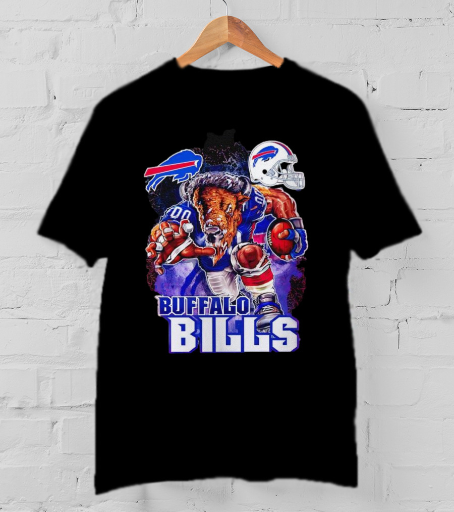 Buffalo Bills Charging Mascot With Helmet T-Shirt