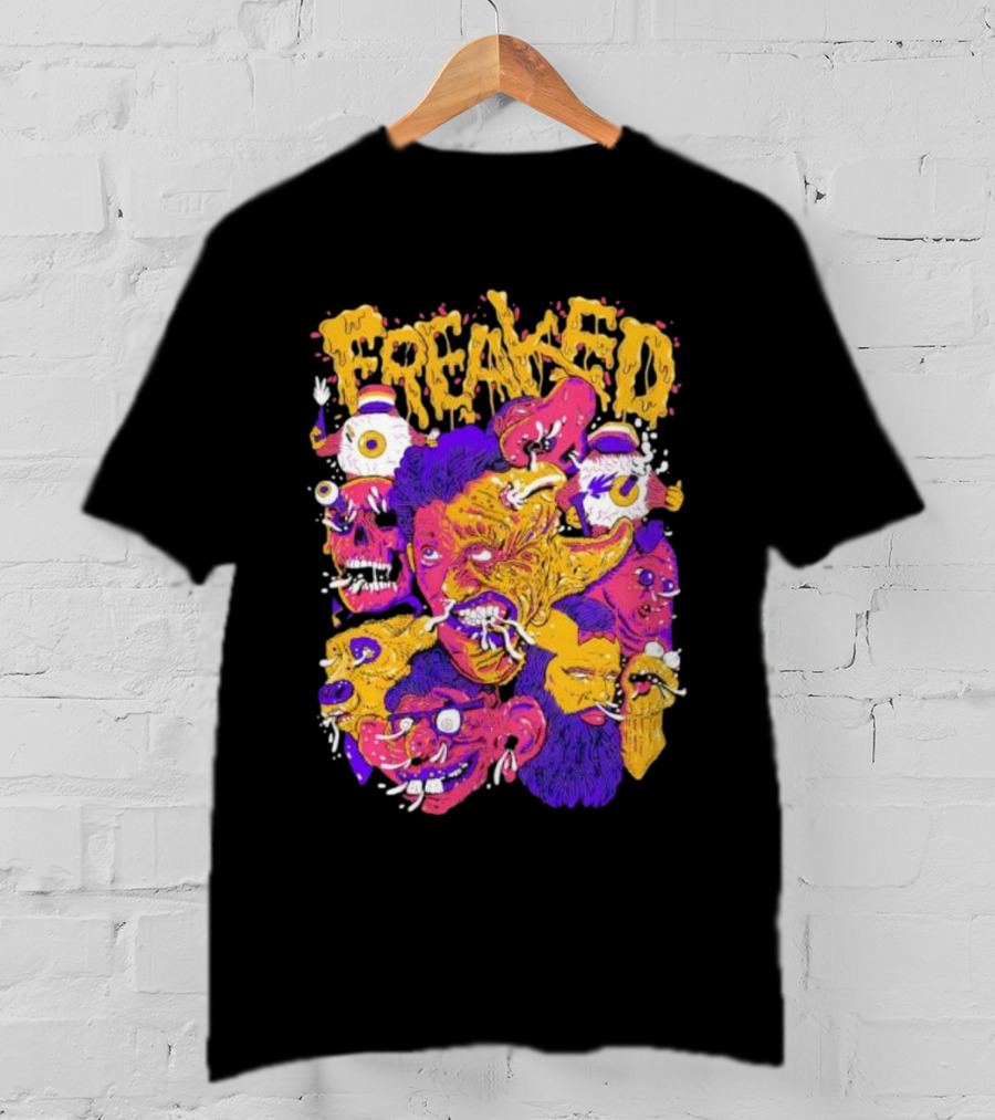 Freaked Vibrant Grotesque Faces T-Shirt