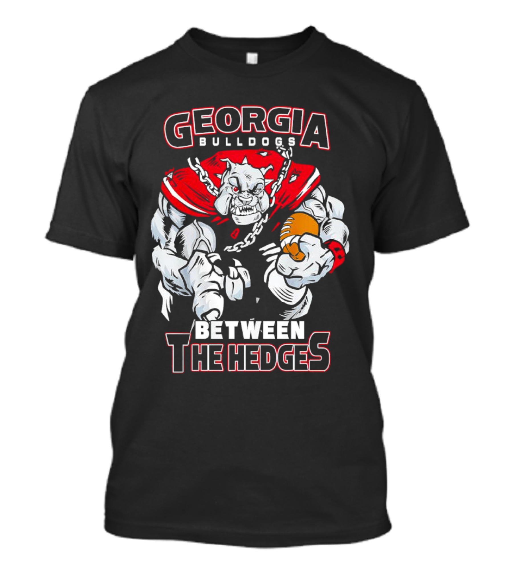 Georgia Bulldogs Between The Hedges Bulldogs Mascot Football T-Shirt
