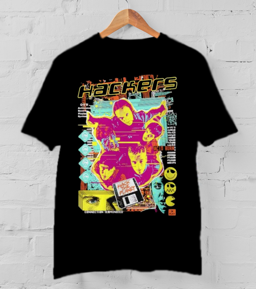 Hackers Acid Burn Connection Terminated Hack The Planet T-Shirt