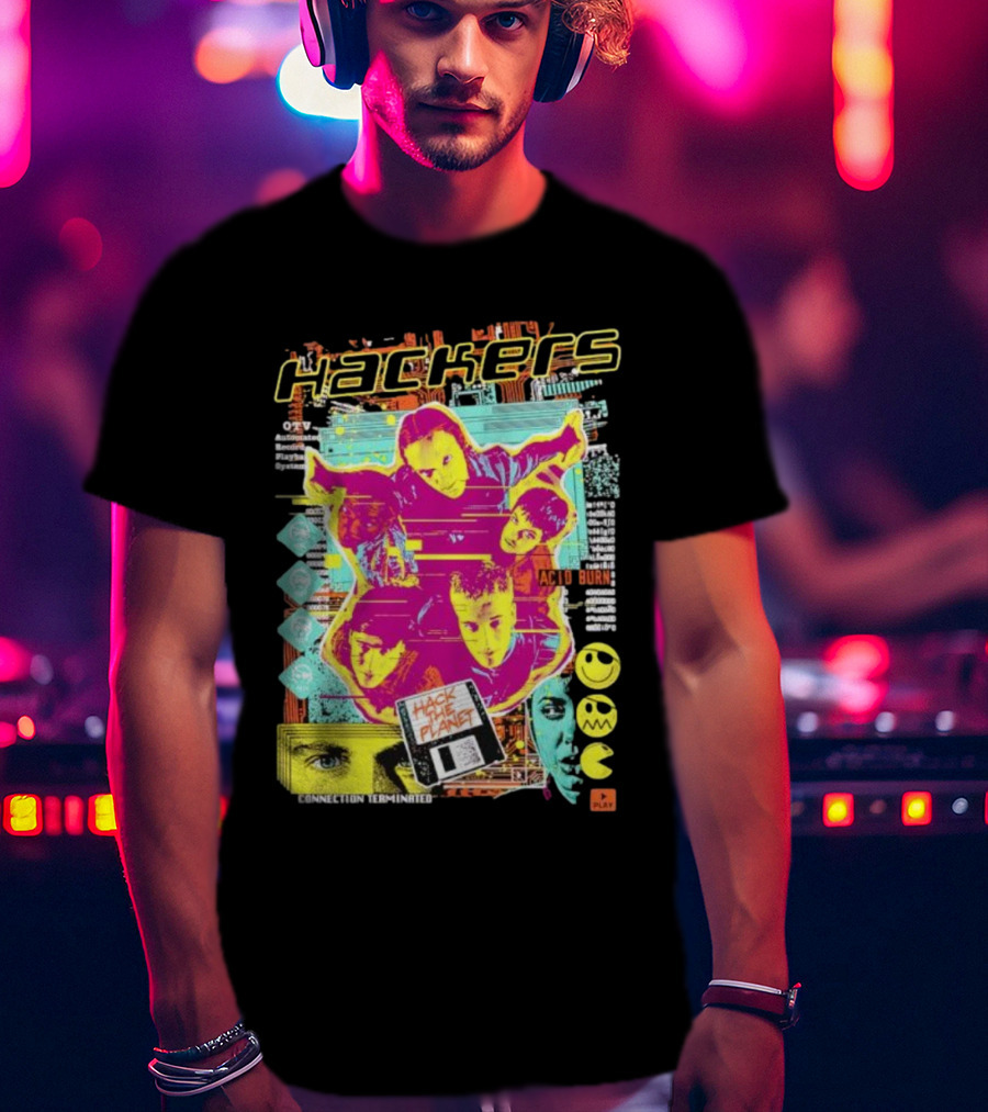 Hackers Acid Burn Connection Terminated Hack The Planet T-Shirt