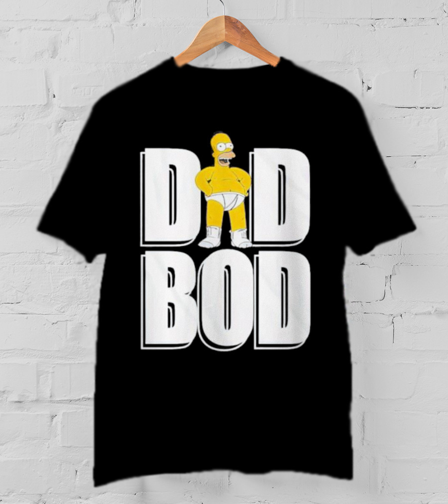Homer Simpson Dad Bod Bold Cartoon T-Shirt