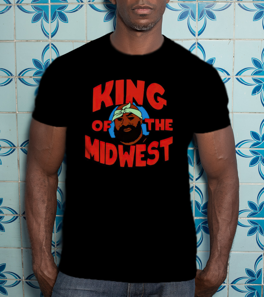 King Of The Midwest Isaiah Broner Style Art Character T-Shirt
