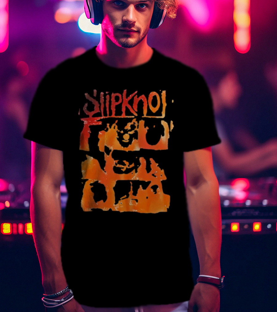 Slipknot The End So Far Orange Mask Grid T-Shirt