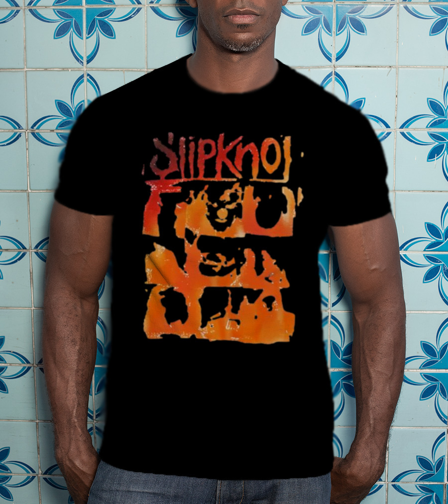 Slipknot The End So Far Orange Mask Grid T-Shirt