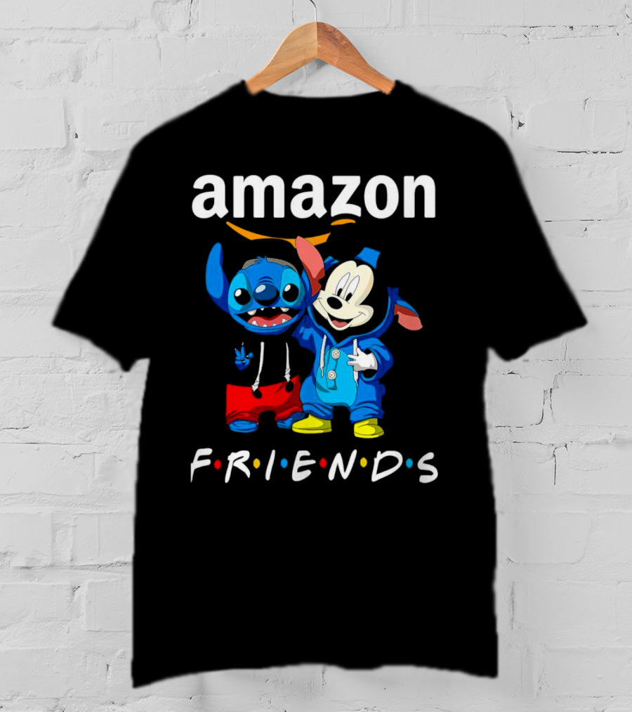 Stitch Mickey Amazon Friends Hoodie Characters T-Shirt