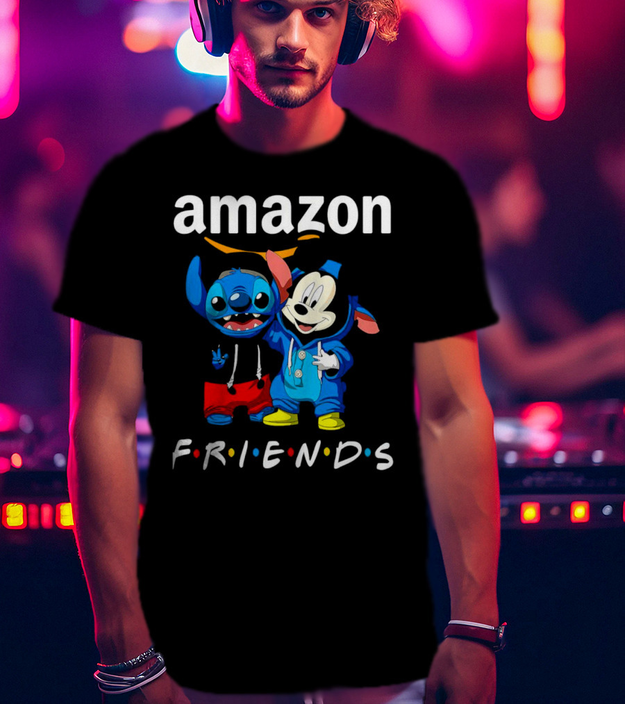 Stitch Mickey Amazon Friends Hoodie Characters T-Shirt