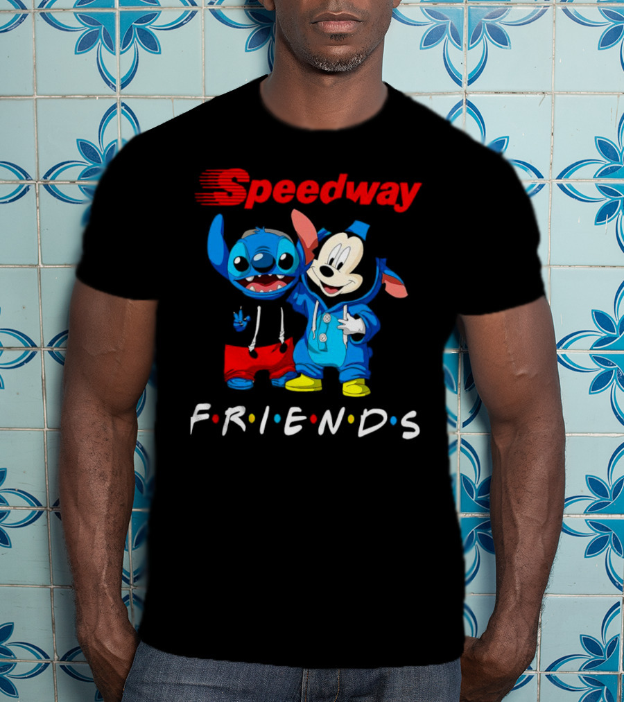 Speedway Friends Stitch Mickey T-Shirt