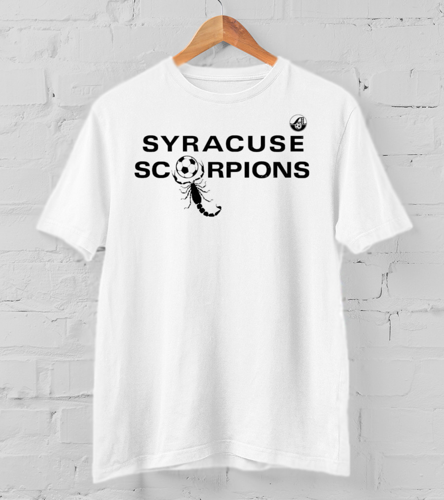 Syracuse Scorpions Soccer Ball Scorpion Logo American Soccer League T-Shirt