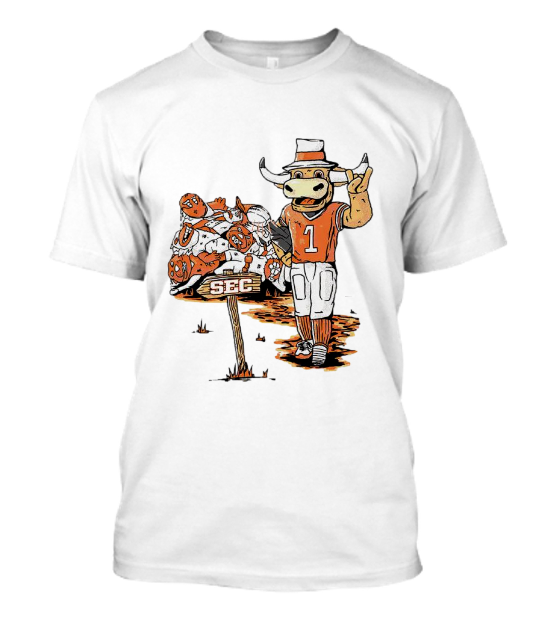 Texas Longhorns SEC Conference Champs Bull Mascot Sports T-Shirt