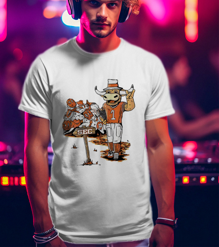 Texas Longhorns SEC Conference Champs Bull Mascot Sports T-Shirt
