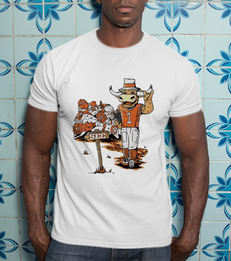 Texas Longhorns SEC Conference Champs Bull Mascot Sports T-Shirt
