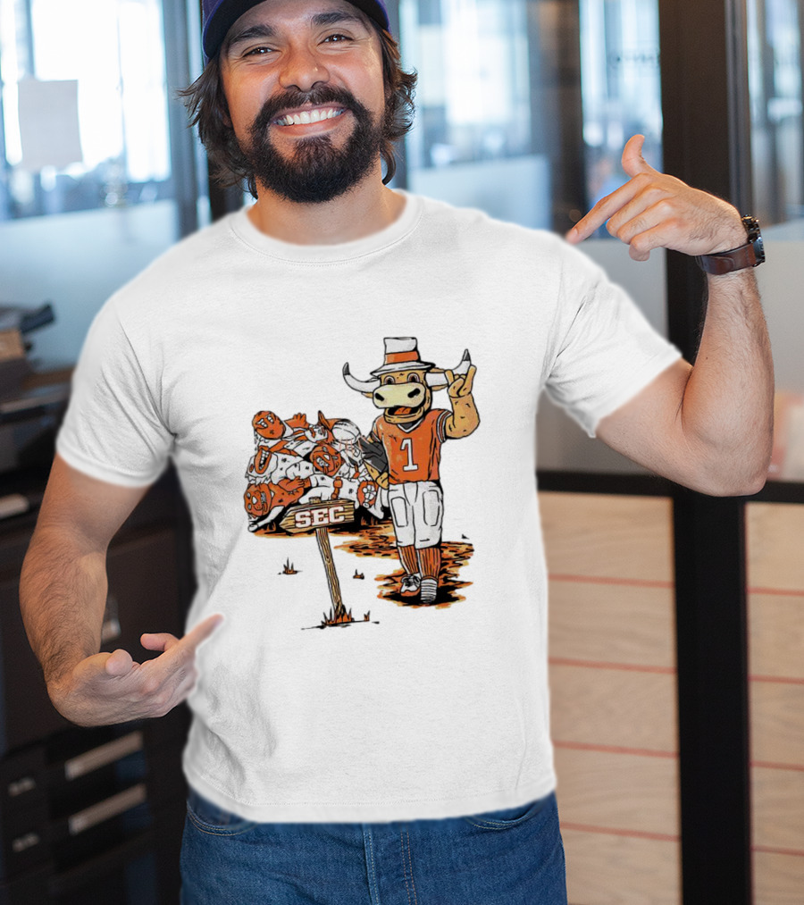 Texas Longhorns SEC Conference Champs Bull Mascot Sports T-Shirt