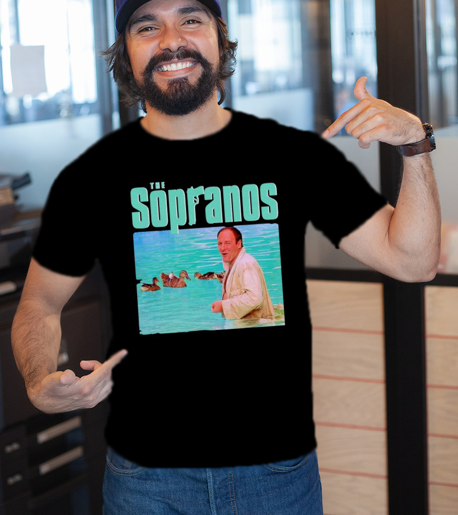 The Sopranos Tony In Water With Birds T-Shirt