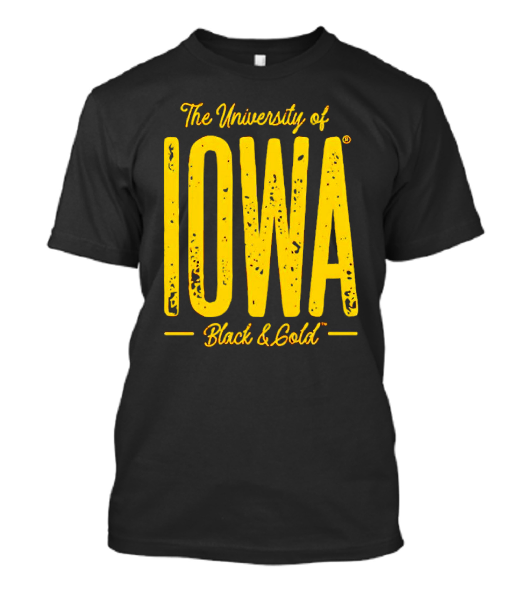 University Of Iowa Black And Gold IOWA T-Shirt
