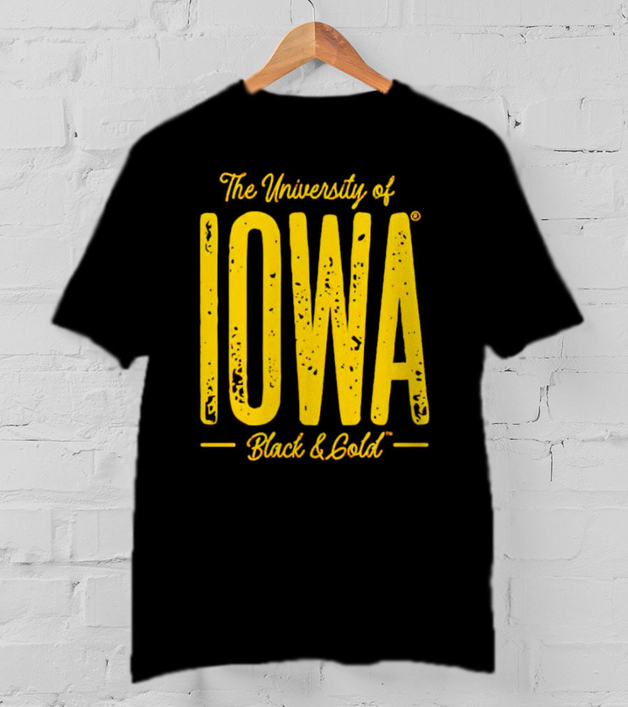 University Of Iowa Black And Gold IOWA T-Shirt