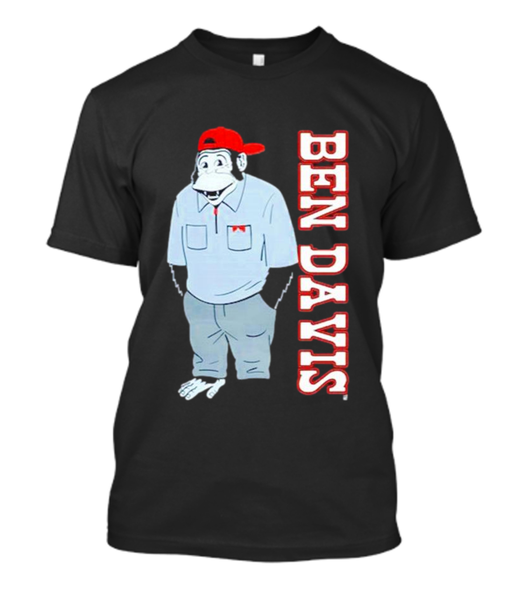 BEN DAVIS Monkey In Red Cap And Workwear T-Shirt
