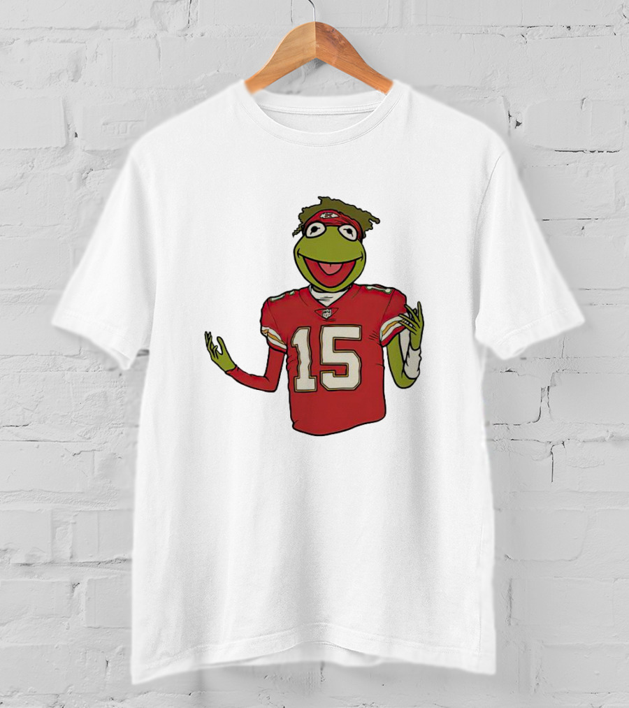 Chiefs Patrick Mahomes Kermit The Frog 15 Jersey T-Shirt