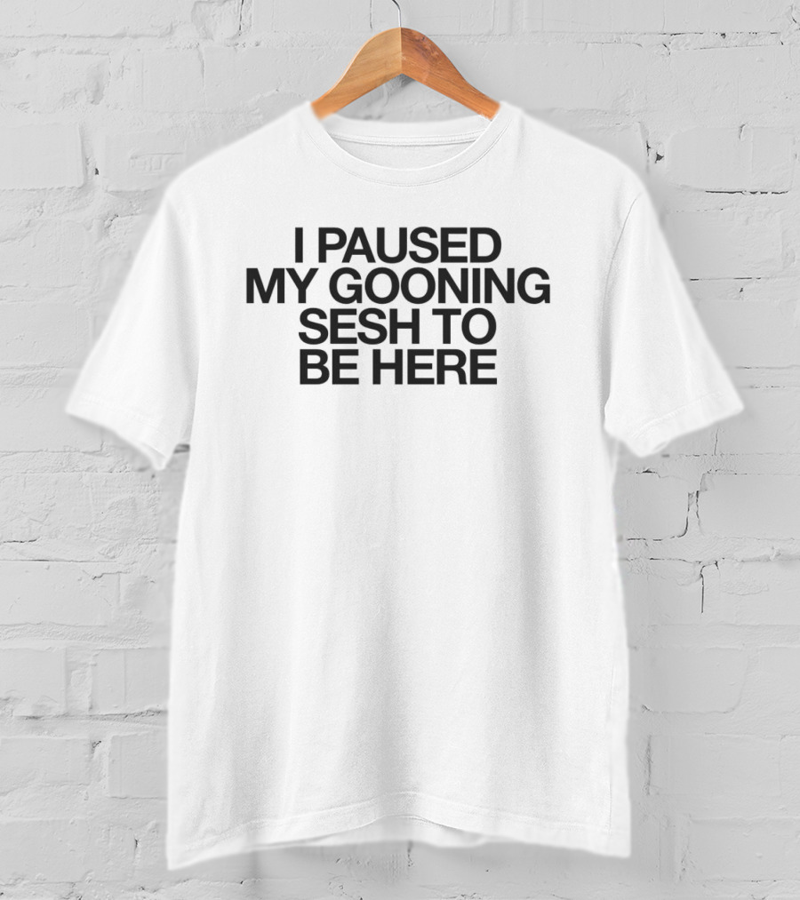 I Paused My Gooning Sesh To Be Here T-Shirt