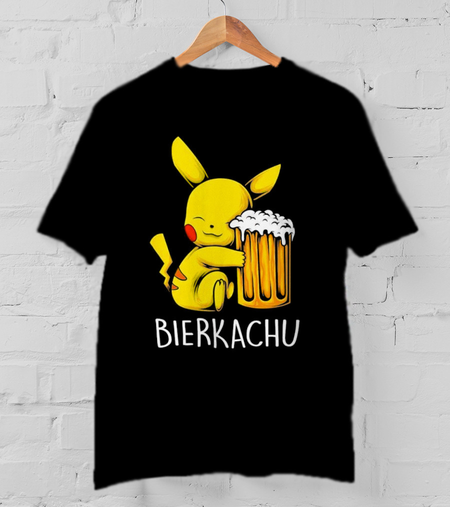 Pokemon Pikachu Bierkachu With Beer Mug T-Shirt