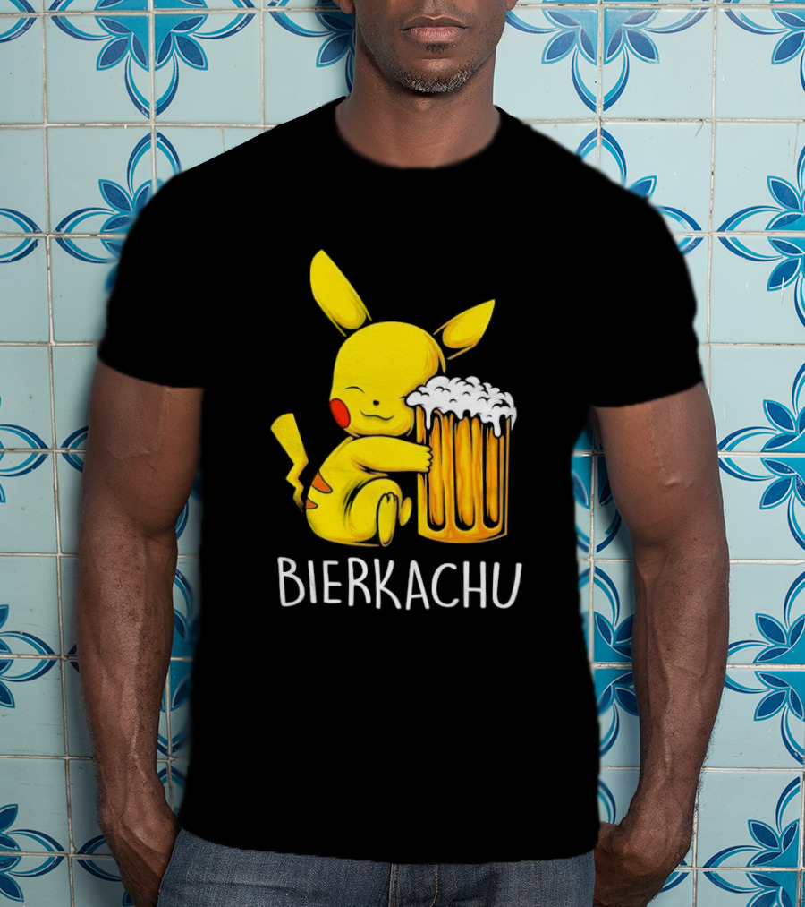 Pokemon Pikachu Bierkachu With Beer Mug T-Shirt