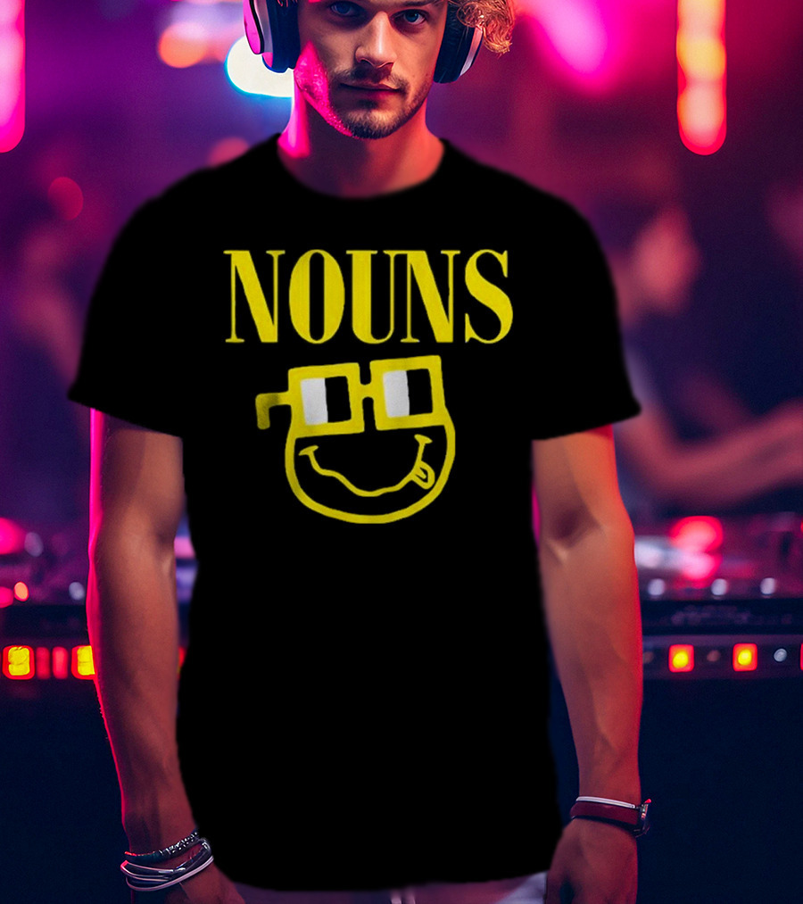 Nouns Nirvana Smiley Face With Glasses T-Shirt