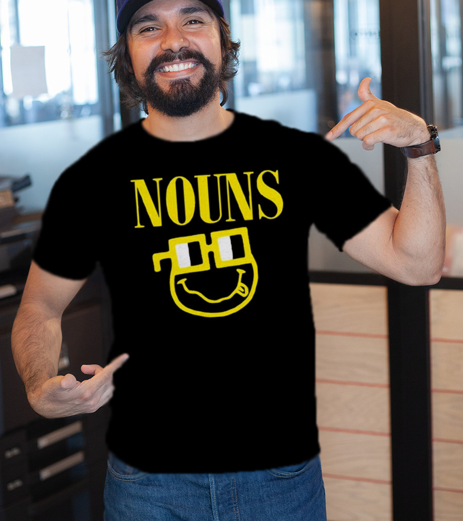 Nouns Nirvana Smiley Face With Glasses T-Shirt