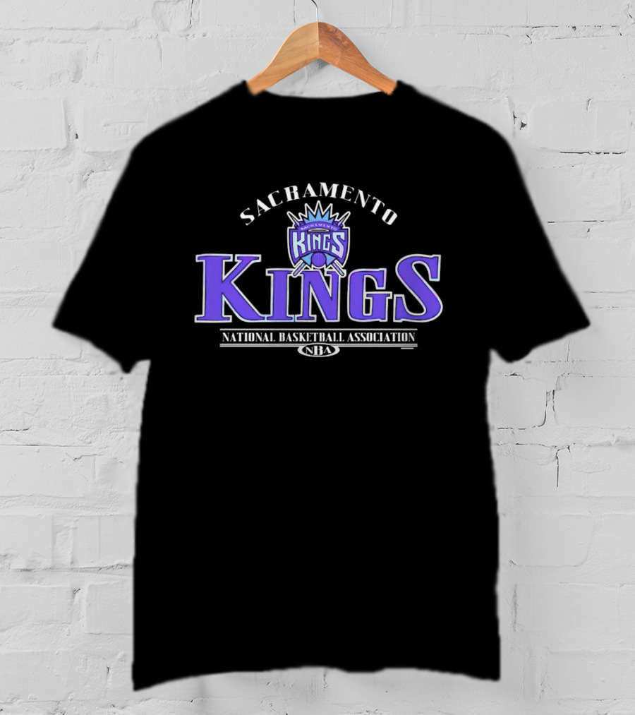 Sacramento Kings National Basketball Association NBA Logo Purple And Black T-Shirt