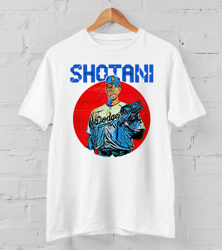 SHOTANI 17 Dodgers Japanese Flag T-Shirt