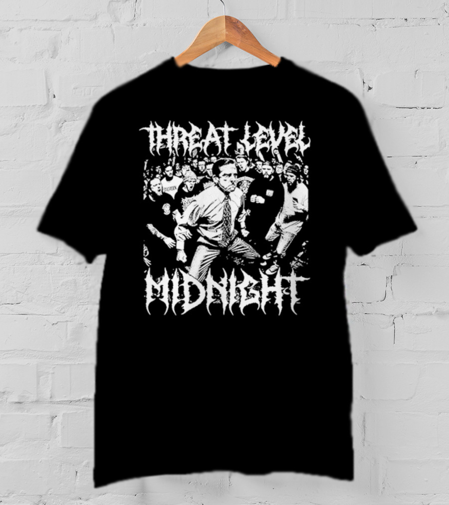 Threat Level Midnight Fight Scene Crowd Action T-Shirt