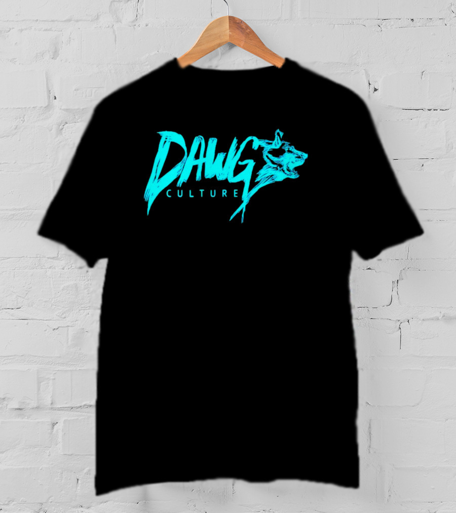 Dawg Culture Bold Athletic Spirit With Fierce Blue Dog T-Shirt