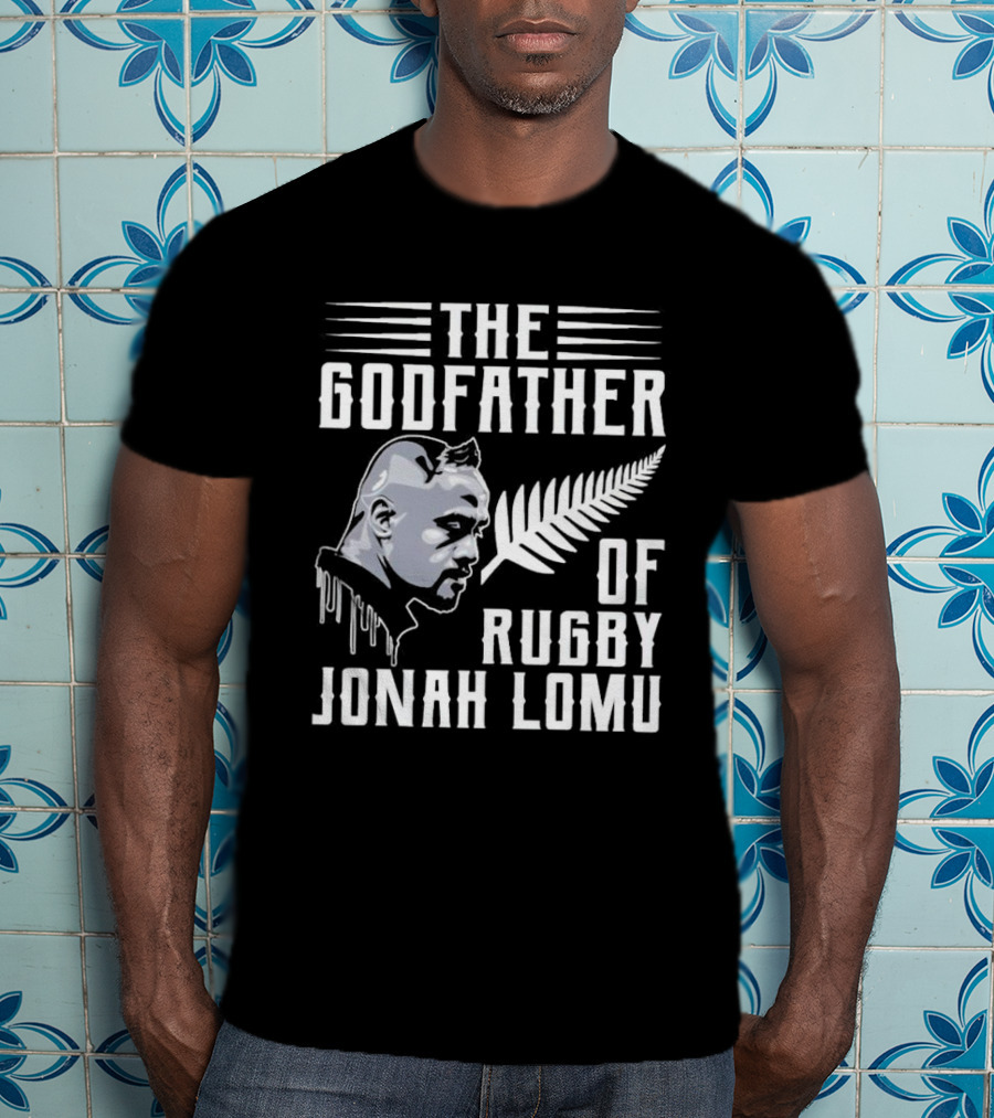 The Godfather Of Rugby Jonah Lomu New Zealand Fern T-Shirt