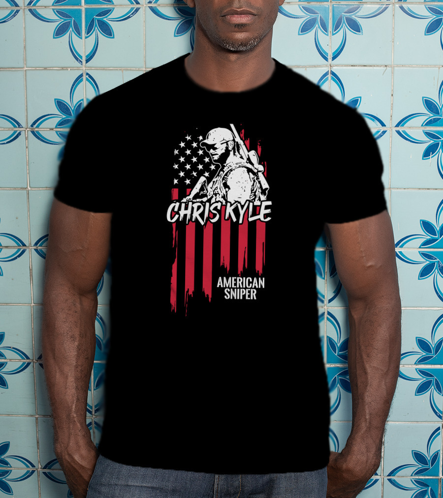 Chris Kyle American Sniper CK Flag T-Shirt