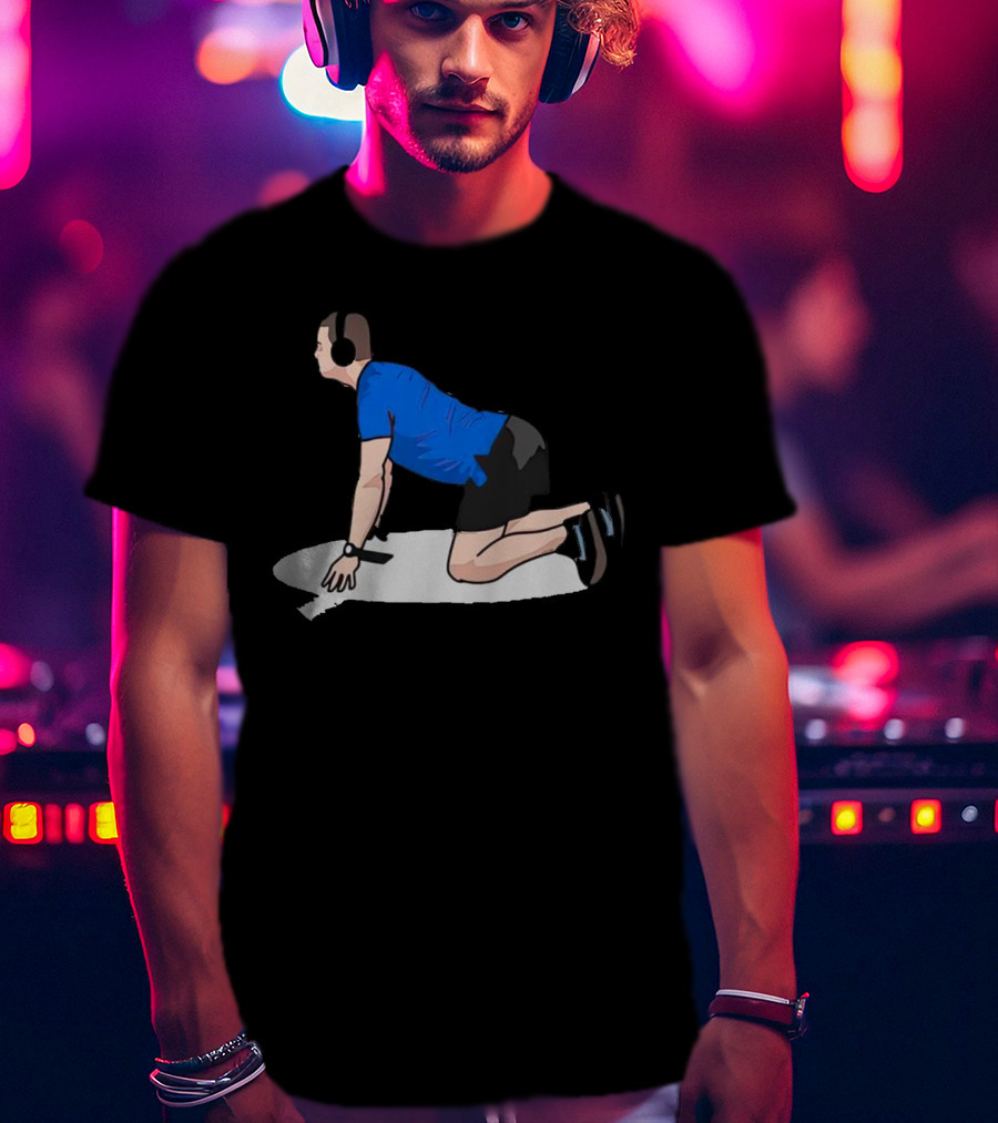 Brandon Staley’s Pregame Routine Headphones Kneeling Exercise T-Shirt