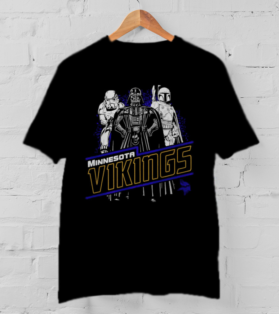 Minnesota Vikings Darth Vader Galactic Empire NFL Crossover T-Shirt