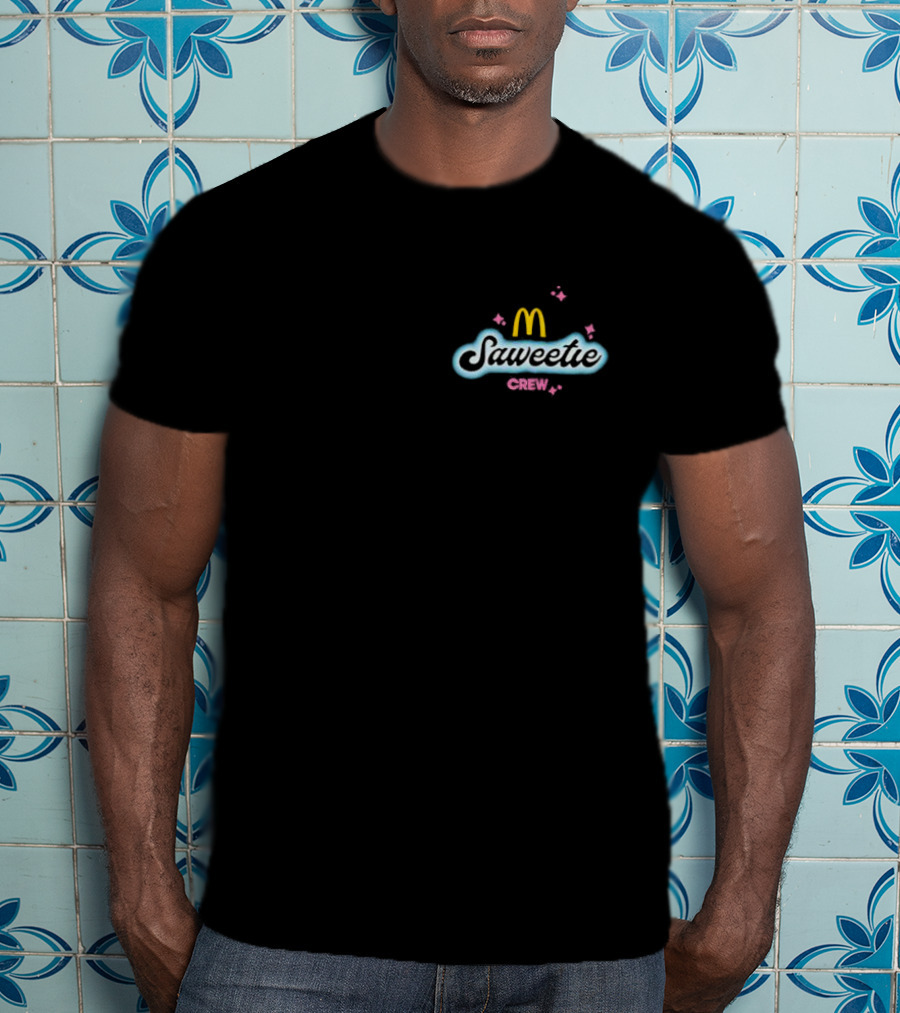 Saweetie Crew McDonald’s Logo Design With Sparkles T-Shirt
