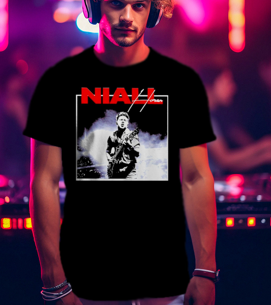 Niall Horan Live Performance Black And White Concert Scene T-Shirt